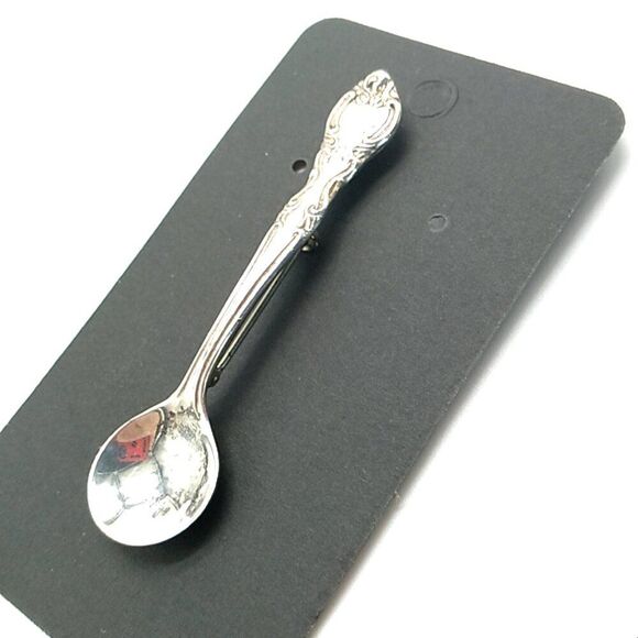 Vintage Sterling Silver Spoon Brooch Pin 2.5" - Picture 1 of 4